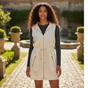 Miu Miu Nylon Hooded Mini Dress Vest Utility Style Size 36 NWT